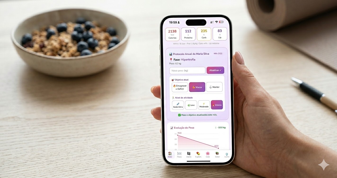 Nutri+ Mulher - Aplicativo de nutrição e saúde da mulher