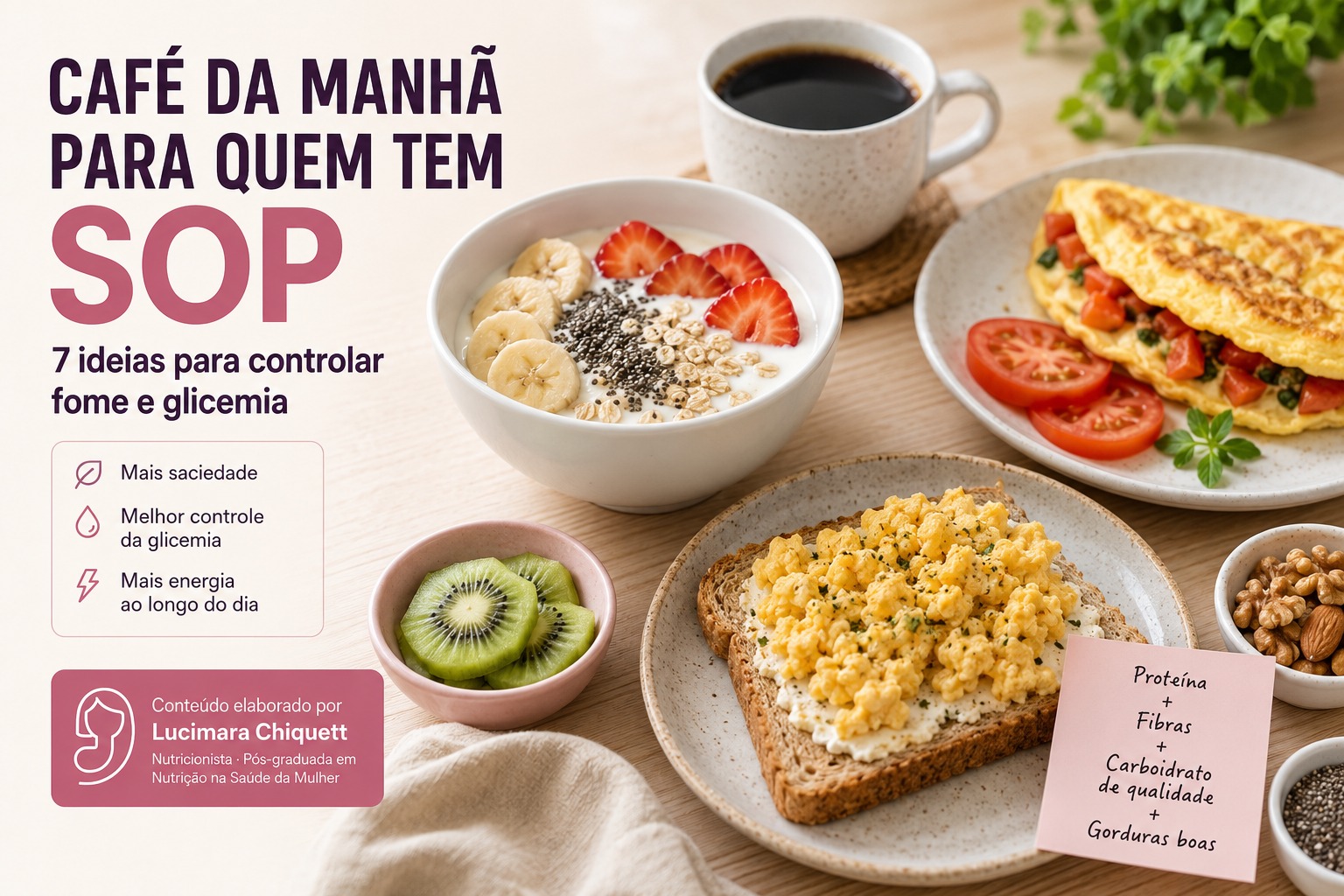 Café da manhã para quem tem SOP (Síndrome dos Ovários Policísticos)